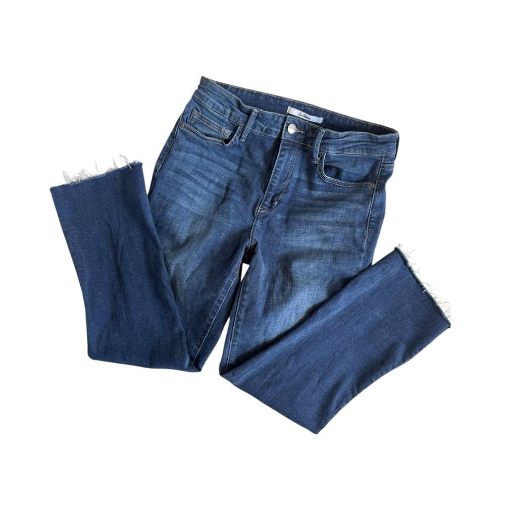 Sam Edelman The Stiletto Crop Boot High Rise Raw Hem Dark Wash Jeans Size 29